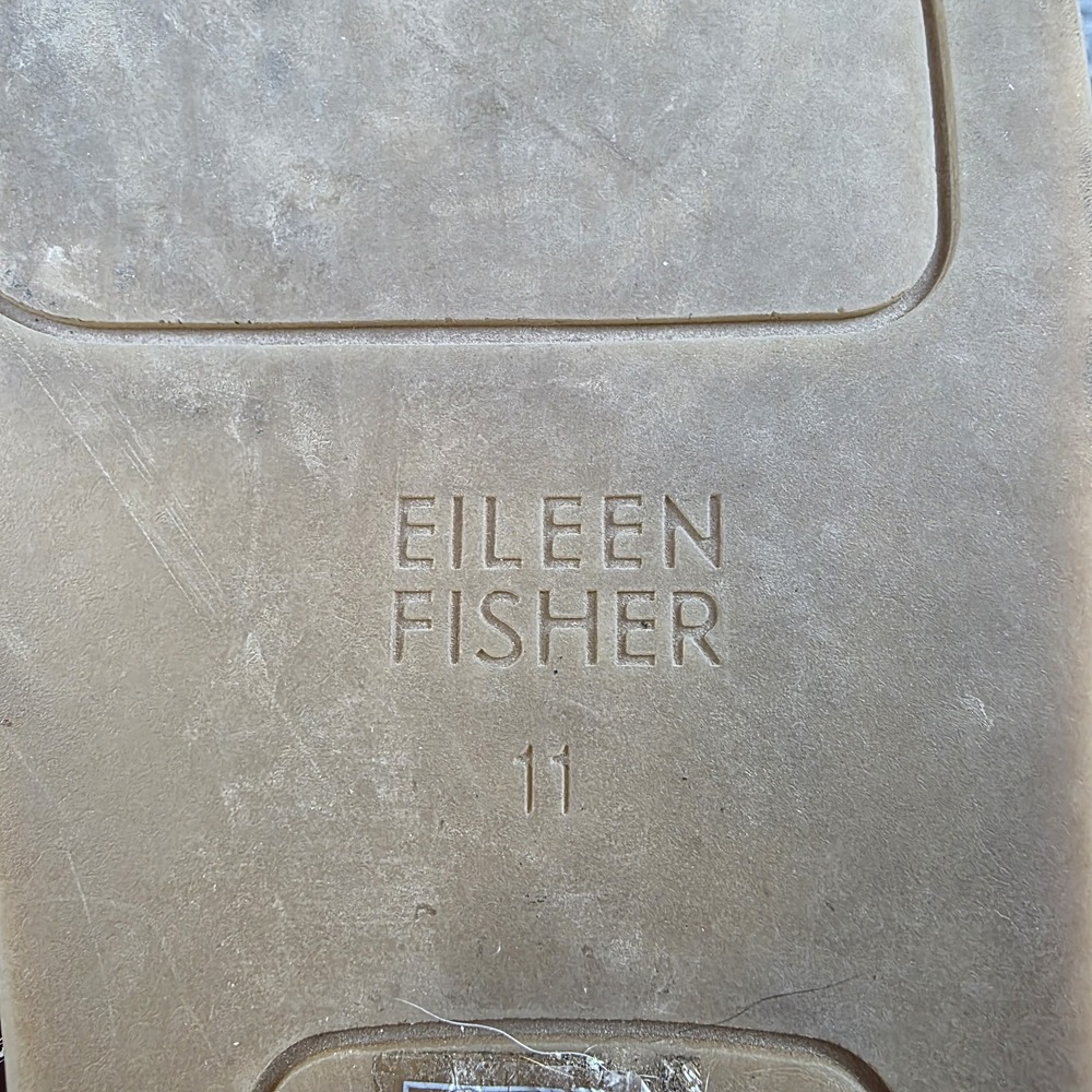 Eileen Fisher Lala Espadrille Black Gladiator Flat Sandals 11 Leather Shoes EUC‎ - Picture 8 of 8